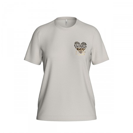 ONLY Textil Camiseta fluida con dibujo frontal de manga corta 15316308-ONLFREE-PUMICE STONE