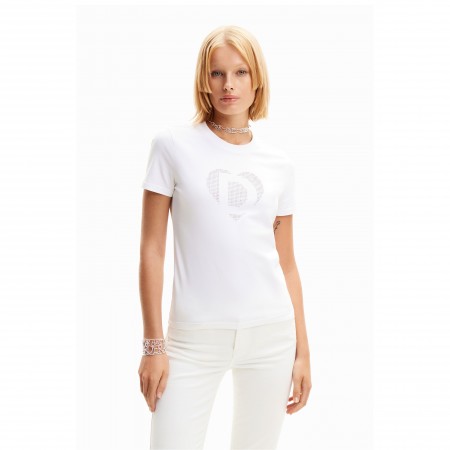 DESIGUAL Textil Camiseta Blanca 24SWTKAK-1001