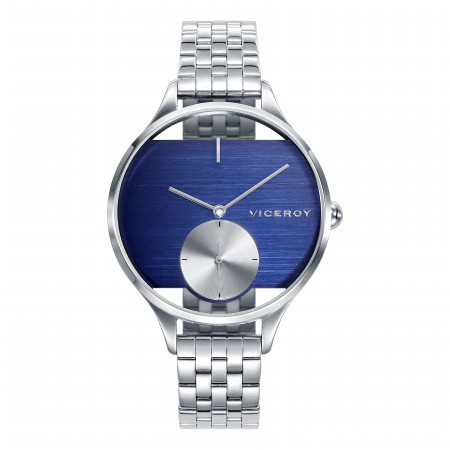 VICEROY Relojes Air 42372-30 dos agujas de acero con esfera azul y transparente 42372-30
