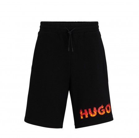 HUGO Textil Shorts de felpa de algodón Negros 50504826-001