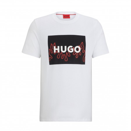 HUGO Textil Camiseta regular fit Blanca 50506989-100