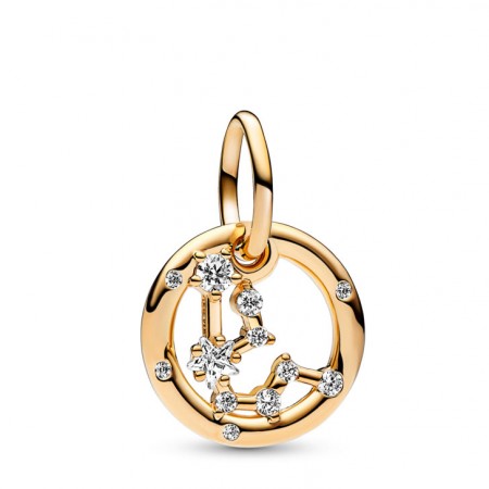 PANDORA Joyería Charm Colgante con un recubrimiento en oro de Zodiaco Acuario 762717C01
