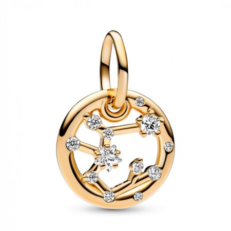 PANDORA Joyería Charm Colgante con un recubrimiento en oro de Zodiaco Sagitario 762723C01