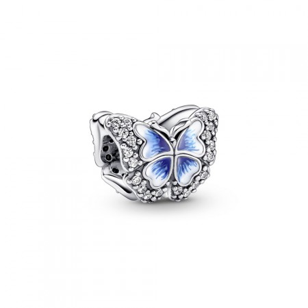 PANDORA Joyería Charm en plata de ley Mariposa Azul Brillante 790761C01