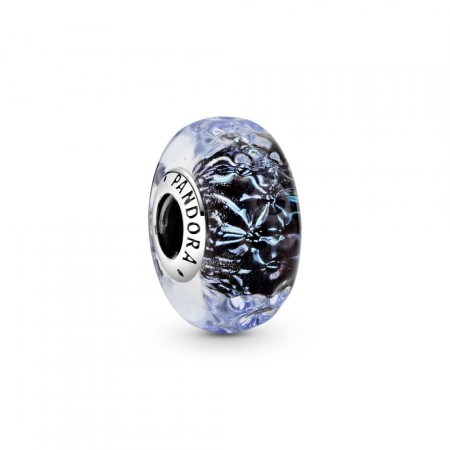 PANDORA Joyería Charm en plata de ley Cristal de Murano Azul Oscuro 798938C00