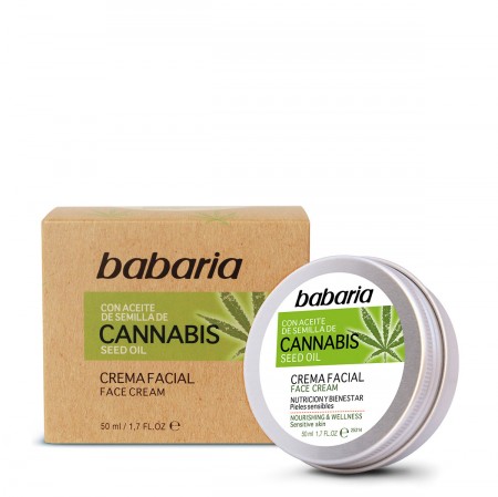 Cannabis. BABARIA Crema facial con aceite 50ml