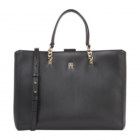 TOMMY HILFIGER Marroquinería Satchel Negro AW0AW15976-BDS