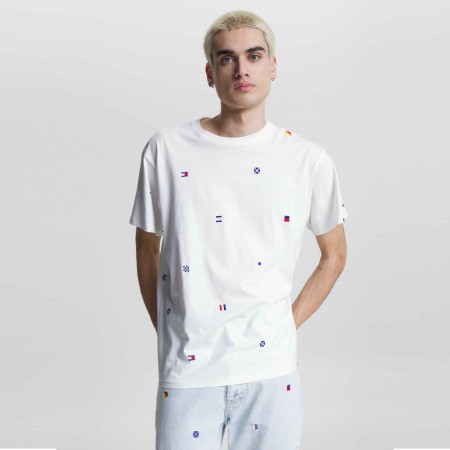 TOMMY JEANS Textil Camiseta Blanca DM0DM16891-YBR