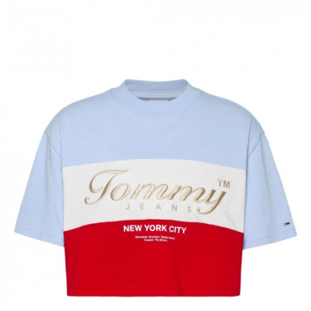 TOMMY JEANS Textil Camiseta Celeste DW0DW13827-C1Q