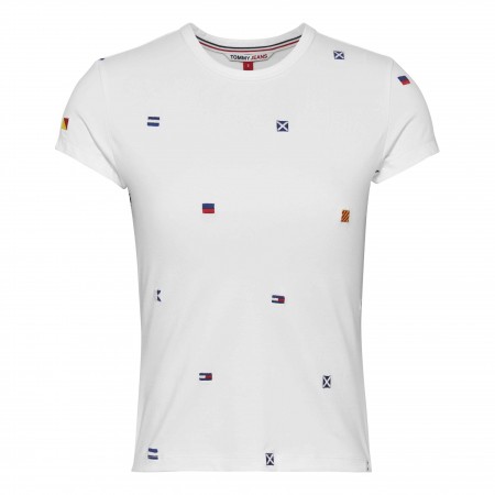 TOMMY JEANS Textil Camiseta Blanca DW0DW16260-YBR