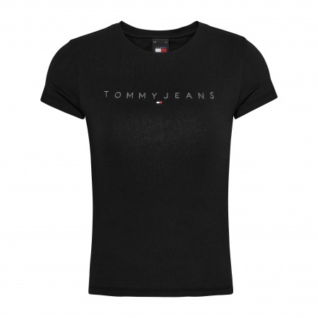 TOMMY JEANS Textil Camiseta Negra DW0DW17827-BDS