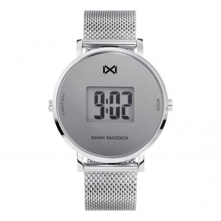 MARK MADDOX Relojes Notting digital de acero y malla milanesa MM0118-80
