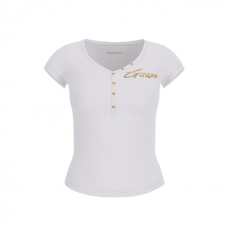 GUESS JEANS Textil Camiseta Blanca W4RP47 K1814-G011